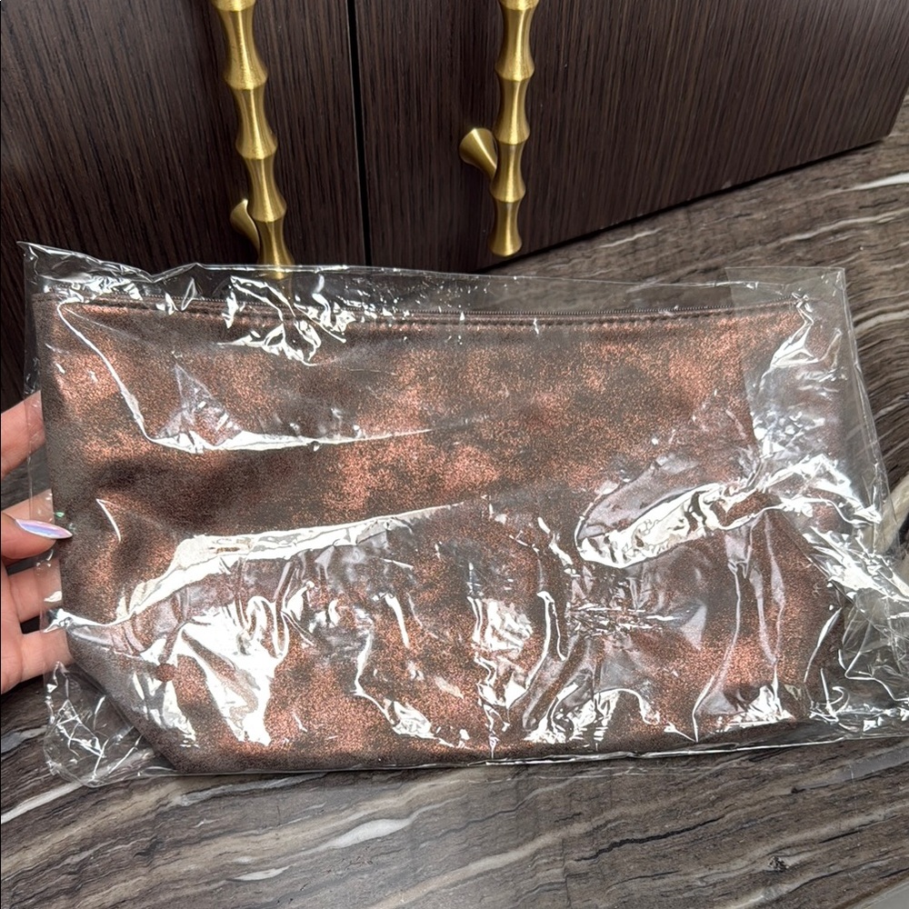 NORDSTROM Sparkling Bronze Clutch NEW